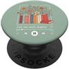 Cute Boho Librarian Bookish Phone Access Just One More Chapter Bookish Reading Pink Book Lover PopSockets PopGrip Adesivo