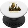Retro Frog Gardener and Whimsical Mushro Forse per le piante forse per i segreti | Giardiniere rana retrò PopSockets PopGrip Adesivo
