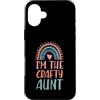 Charming Aesthetic Family Merch for Fabu Custodia per iPhone 16 Plus Estetica I'm The Crafty Aunt Boho Rainbow Heart