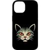 Cat Lover Gift Custodia per iPhone 14 Mystic Cat Face Orange Eyes Feline Lover