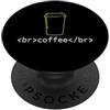 programming code PC computer nerd Langua Lingua di programmazione grande Caffè PopSockets PopGrip Adesivo