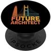 Architect Student Vintage Structural Eng Divertente futuro architetto dicendo moderno Tower Bridge PopSockets PopGrip Adesivo