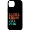 July 2006 Retro Vintage Year 2006 Gift Custodia per iPhone 14 Plus Edizione Limitata Luglio 2006 Compleanno