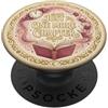 Cute Boho Librarian Bookish Phone Access Just One More Chapter Bookish Reading Beige Book Lover PopSockets PopGrip Adesivo