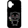 panda China animal zoo bear Himalayan ba Custodia per iPhone 16 Panda con Fiore