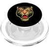 generic Design con testa di tigre ruggente e feroce PopSockets PopGrip per MagSafe