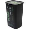 BELLI E FORTI - Pattumiera Recycling Vetro 50 Litri Nero - h53,5x37,5x36 cm
