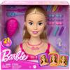 MATTEL - Barbie Testa Pettinabile con Capelli Biondi e 20 Accessori Colorati