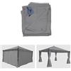 Mendler Set 4x tende per gazebo pergola baldacchino Cadice 4x4m poliestere - grigio chiaro