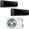 Diloc - Climatizzatore Inverter Diloc Over black dual split 9+12 9000+12000 Btu D.Over214 R32 A+++ Wi-fi Integrato