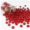 ginojex Perline di vetro da 0,5 kg, riempitivo per vasi, acquario, ghiaia, decorazione piatta, marmi di vetro, gemme, ciottoli, rocce, decorazione per la casa, colore: rosso
