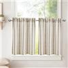 DWCN Tendine per finestra Tendine da cucina Tortora Grano Strisce A45xL90cm 2 pezzi Semitrasparenti Corte Tendine in lino Finestra Tendine bistrot per Casa di campagna Tendine per armadi Bagno Tendine