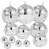ZHYLUO 12 Pezzi Palle da Discoteca, Specchio Palle da Discoteca, Palla a Specchio da Appendere, Disco Mirror Ball,Per la Decorazione Dell'albero Di Natale, sfondo di Nozze, Decorazione Della Casa