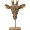 Lifestyle & More Scultura moderna figura decorativa testa di giraffa in pietra fusa oro 28x37 cm