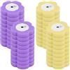 Jokapy 36 testine di ricambio usa e getta, scopino per WC usa e getta, testine di ricambio, detergenti, ricariche per lavabo, vasca da bagno, lavabo, mop piscina (giallo viola)