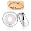 suuosl Set di 2 tappi in argento Sterling 925 con elemento in gomma compatibile con bracciali europei fai-da-te, Pandora e Chamilia regali di San Valentino