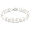 Swarovski Braccialetto Matrix, Crystal Pearl, Bianco, Placcato rodio