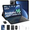 Luzglo P11 Android 16 Tablet 11 Pollici, 48GB RAM+128GB ROM (2TB TF), 90Hz, T7250 Octa-Core, 8800mAh, 13MP+5MP, Gemini AI, Widevine L1, Face ID, GPS, FM, Tablets con Tastiera e Penna, Nero