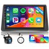 Hodozzy 2GB 64GB Android Autoradio per Opel Mokka 1 2012-2016/Buick Encore 2013-2015 Radio Carplay Android Auto Wireless, Hodozzy 9 Pollici Touch Screen, GPS WiFi, Bluetooth FM/RDS, SWC, 2 Din Radio per Opel