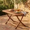 MIlani Home SOLEA - tavolino da giardino pieghevole in legno massiccio di acacia