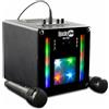 Macchina per Karaoke Bluetooth Ricaricabile Da 10 Watt Con Due Microfoni, Spett