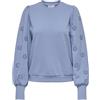 ONLY Onlfemme L/S Puff Embroidery Ub Swt, Tempest, XS Donna