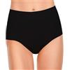 JADEA 3 Pezzi Slip Midi 8011 Donna Taglio Laser Realizzato in Cotone Elastico. Nero 5/L