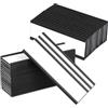 GANILITY Porta Etichette Magnetiche, 40 Pezzi 30 X 100 Mm Confezione da Magnetici per Etichette, Magnetiche Porta Etichetta Canale C con Pellicola Trasparente E Carta di Ricambio, per Ufficio, Magazzino