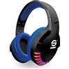 Sparco SPWHEADPHONE Cuffie Wireless a Padiglione da Gaming USB tipo-C Nero Blu