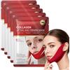 Probuk Set da 5 Maschere V-Line Lifting per Sollevare Mascella e Collo - Acido Ialuronico, Aloe Vera, Cica (Centella Asiatica) - Contorno Visibile e Pelle più Tesa e Compatta