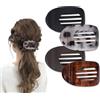 halercay 4 Mollettone Capelli Donna, Fermaglio Piatto da Donna, Comode clip piatte curve, Fermagli per capelli piatti, Laterale Forte Fissaggio, Francese Accessori Adatto A Ragazze