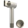 Cecotec Asciugacapelli Ionico DryGlam 2in1 Sensor Champagne. 1400W, Brushless 110000rpm, Sensore Temperatura, 2 Velocità 3 Temperature, Concentratore e Diffusore, Asciugatura Rapida