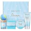 Body & Earth Set Donna Regalo Confezione 5 PCS, Idee Regalo Donna per Natale, Compleanno, Festa o Anniversario, Burro per Corpo, Crema Mani, Candela Profumata, Bomba da Bagno, San Valentino per lei