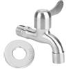 Garosa Rubinetto con Erogatore Acqua per Lavello, Rubinetto Lavatrice a Parete in Acciaio Inox, Accessorio per Bagno e Lavanderia - Compatibile con Tubo Flessibile