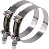 Glarks 2 fascette stringitubo a T in acciaio inox da 86-94 mm per tubo flessibile di aspirazione turbo, morsetti per intercooler (86-94 mm)