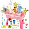 Tanxier Tavolo Acqua Bimbi,Giocattoli Da Con Pompa Elettrica | Giocattolo Acquatico Da Esterno,Per Bambini E Bambine Cortile Giardino Patio Spiaggia Campeggio Asilo Casa Bagno Sala Giochi Vacanza