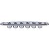 Eujgoov Gotoh Hardtail Bridge Chrome Through-Body String Through-Body Ponte di montaggio per corde attraverso il corpo passante, piastra boccola ghiera in lega di zinco