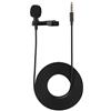 Zerone Microfono omnidirezionale a condensatore, lavalier, con clip da bavero, mani libere, 3,5 mm, per fotocamere DSLR, Android, computer fissi e portatili, per registrazione