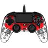 Nacon Compact Controller PS4 Ufficiale Sony PlayStation, Crystal Rosso
