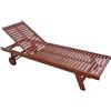 Gardenia Lettino in Legno di eucalipto Amalfi, Schienale Regolabile, 197x67xh.85 cm