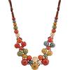 Hanary Collana con perline rotonde in ceramica, stile hippie, bohémien, alla moda, regalo per donne, Misura unica, Ceramica, Nessuna pietra preziosa