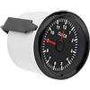 Akozon Orologio Universale 2 Pollici Contaore 0-12 Retroilluminazione Rossa 12V/24V Auto Barca Moto (Cornice nera su sfondo nero)