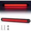 Biqiure 1PC Troisième Feu Stop Auto Rouge,2 en 1 Universelles 12V Feu de Stop Arrière de Voiture 3ème Feu Stop Effet de Flux Lumineux + Lumière Constante Pour Voitures VUS Camions