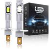 Onraying H1 LED, 7000K Lampadina LED H1 per Auto, 50000LM Lampadina H1 LED Ultra Potente, 900% Luminosità, 1:1 Dimensioni alogene, 90000+ Ore di Durata