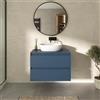 Parama Mobile bagno sospeso 70cm due cassetti alby blue con top | Hexa