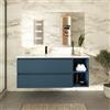 Parama Mobile bagno sospeso 100cm due cassetti alby blue con lavabo sinistro e vano a giorno | Hexa
