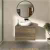 Parama Mobile bagno sospeso 70cm due cassetti rovere scuro vintage wenge con top | Hexa