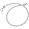 WEKAMOS Catena Decorativa per Borsa Strass Colore Argento, Catena Tracolla Fai da Te in Pu Fibbia Staccabile, Accessorio Elegante per Borse e Abbigliamento DIY
