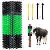 VEVOR Spazzola Grattatrice 1 Pezzo 430 x 190 mm per Bestiame, Strumento Massaggio con 4 Viti, Colore Verde e Nero, per Pulizia Autonoma e Toelettatura di Cavalli Asini Mucche Bovini Ovini e Suini