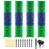 VEVOR Spazzola per Bestiame 4 Pezzi, Perno per Animali di Cascina con 16 Viti 430 x 100 mm, Colore Verde Blu, per Massaggio e Toelettatura Alleviamento Prurito Pulizia Rimozione Peli per Allevamenti